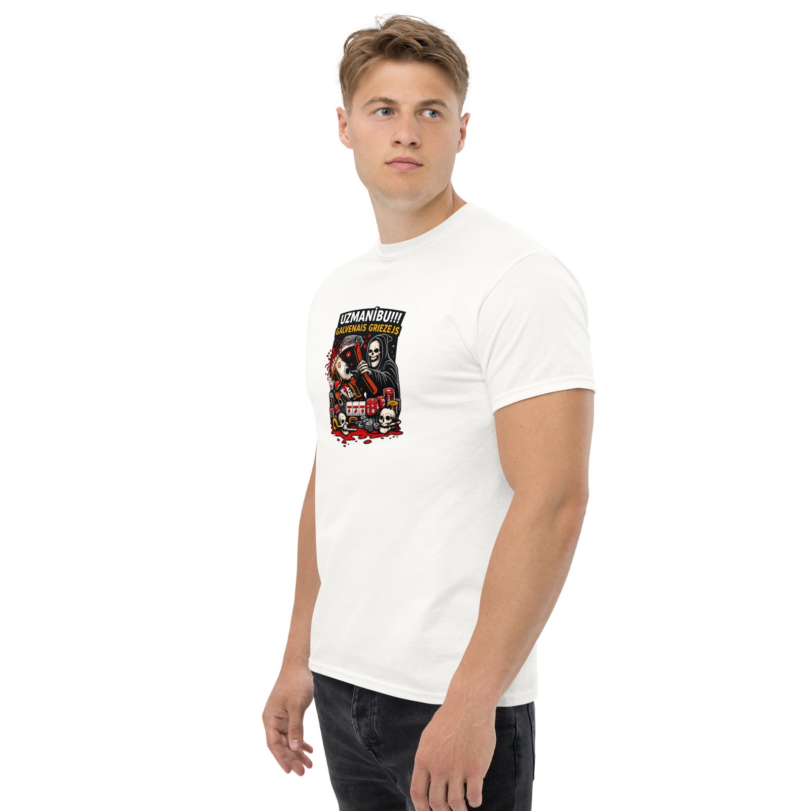 T-krekls “Uzmanību!!! Galvenais griezejs”